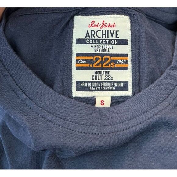 Red Jacket Archive MOULTRIE COLT .22S Small Minor League Baseball T Shirt NWT - Picture 3 of 6